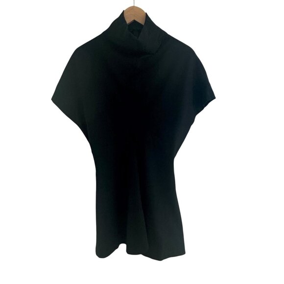 Rosetta Getty Funnel Neck Torqued Knit Top Fit & Flare Black Size L New $625.00 - Picture 8 of 15